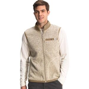 The North Face Gordon Lyons Full Zip Up Fleece Jacket Vest XL Heathered Winter